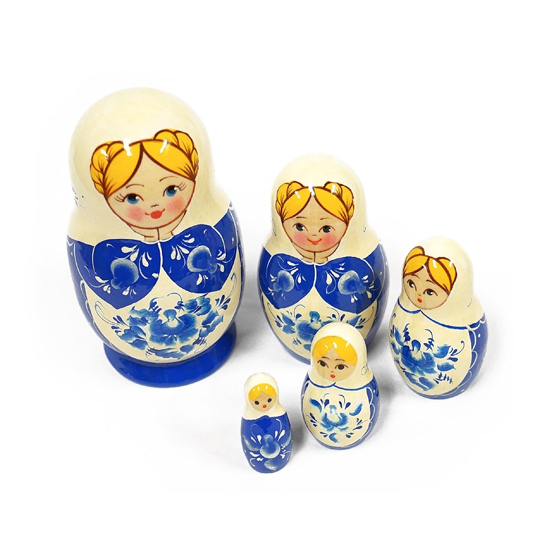 ロシア　キーロフの街のマトリョーシカ（5P）　MAT-130