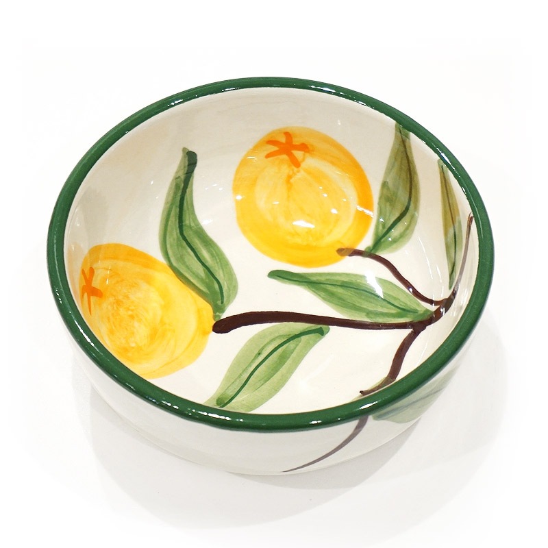 スペイン陶器 水色×オレンジのボウル &プレート スペイン陶器 SP