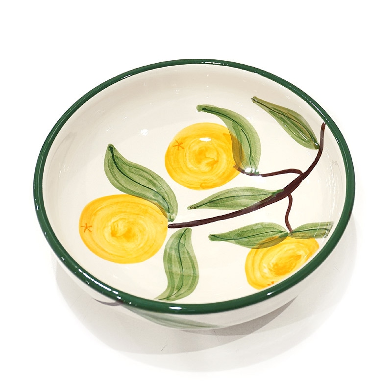 スペイン陶器　SP-19FN　ボウル大/オレンジ柄