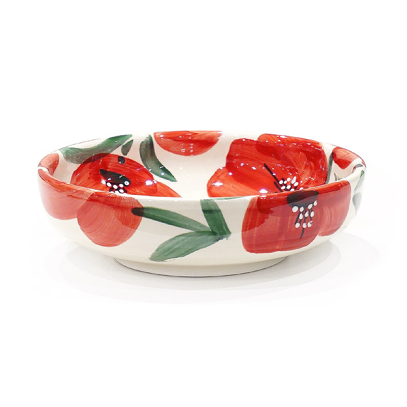 スペイン陶器 SP-19APH ボウル大/赤いポピー柄 | キッチン&テーブル