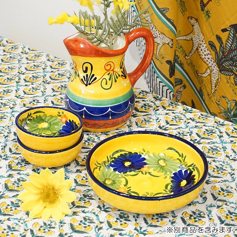 伊藤聡信 青い花柄の陶器ボウル 花柄の陶器ボウル 伊藤聡信 青い花柄の陶器ボウル 伊藤聡信青い