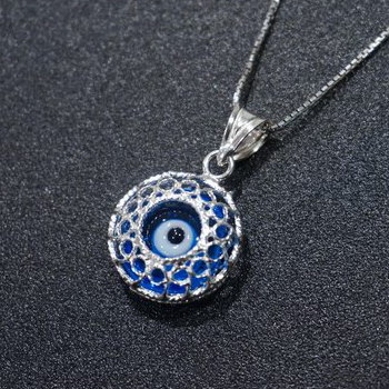 ナザールボンジュウペンダントトップ　N-PS3915B　シルバー925/水色目玉