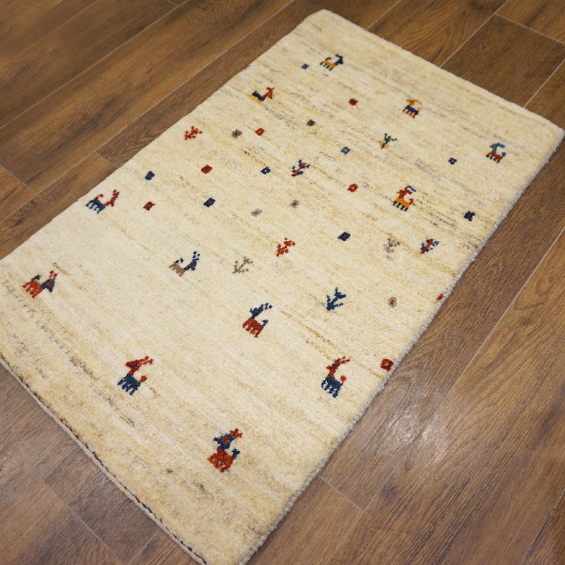 手織りギャッベ GB90-164 92×60cm 玄関サイズ | □ギャッベ・絨毯