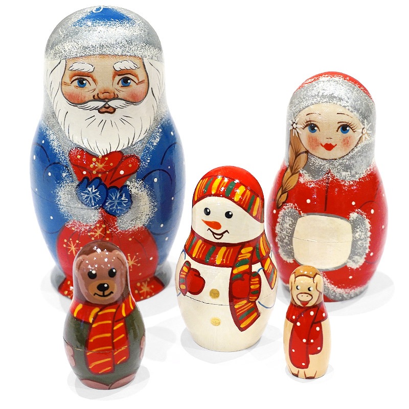 ロシア　キーロフ サンタ マトリョーシカ（5P） MAT-174
