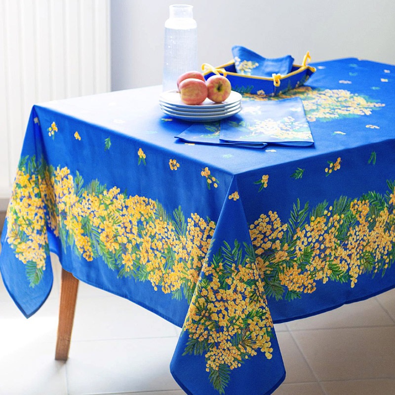 ミモザのテーブルクロス ☆ミモザ刺繍テーブルクロス | French Country/フレンチ
