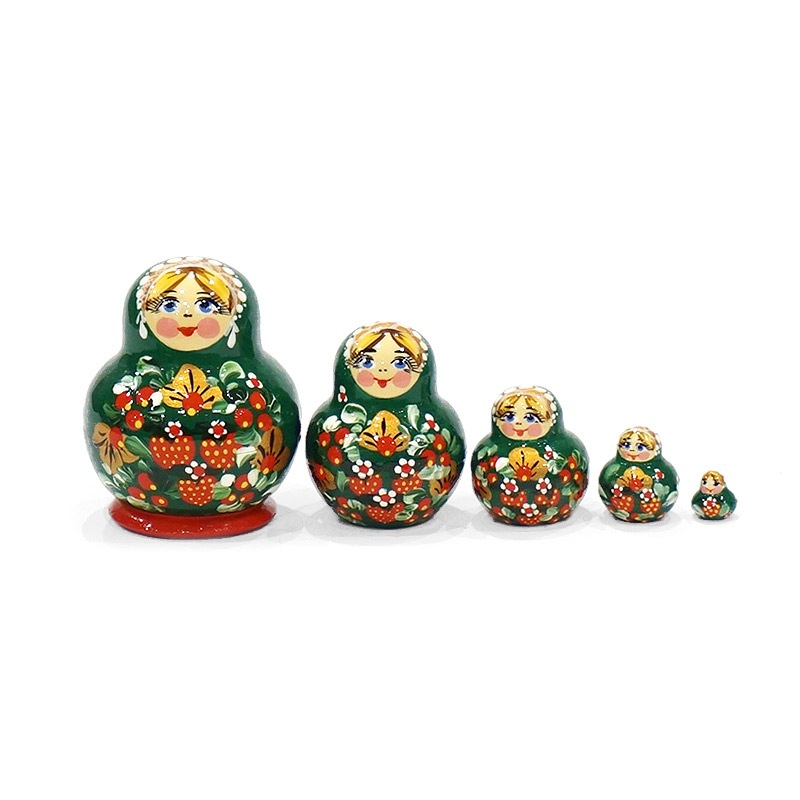 ロシア ガリーナ・チェーホワ作 ミニマトリョーシカ（5P） MAT