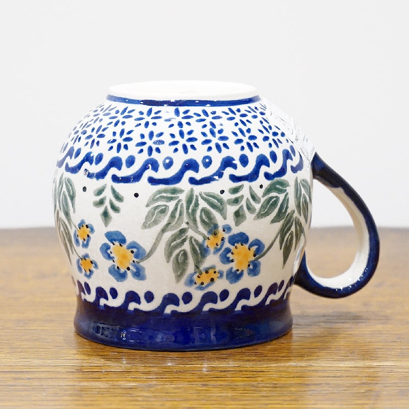 ポーランド陶器　ポーリッシュポタリー 「Millena」 マグカップ（約250ml） M0116-075B　忘れな草