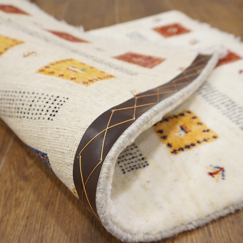 ハイクオリティ手織りギャッベ GB90-154 93×61cm 玄関サイズ