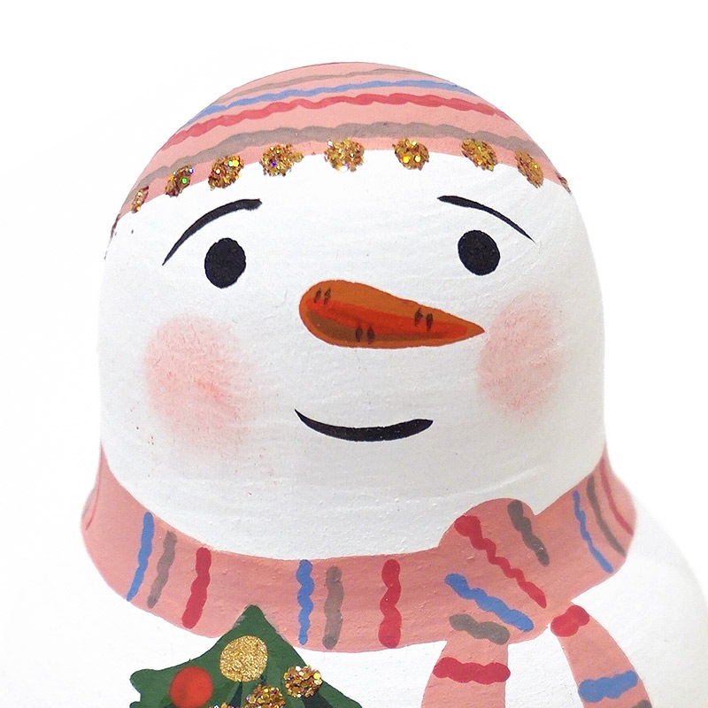 ロシア　オリガ・ロバノワ作　スノーマン起き上がりこぼし　MAT-129