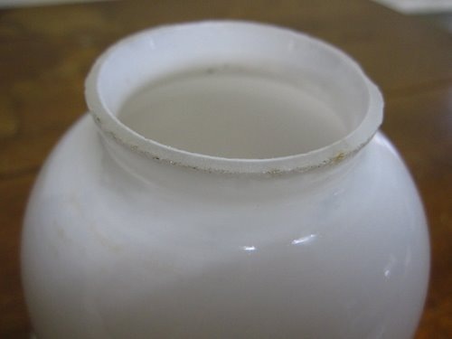 電笠 03 乳白ガラスのフリル | レトロ照明,アンティークランプ