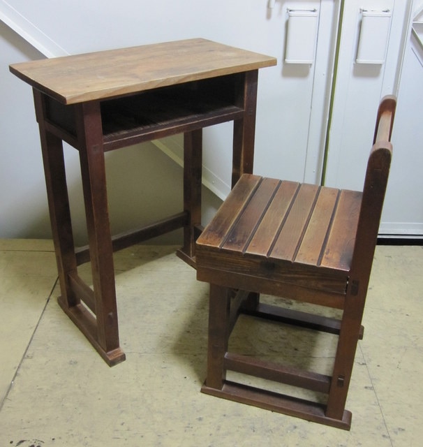 和製アンティーク 大正ロマン 平机 学習机 勉強机 デスク 古道具