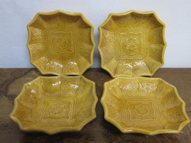 黄色正方形小皿　骨董品　磁器　10客 楽天市場】在庫セール ここのつ小皿 六角 黄色（イエロー）26