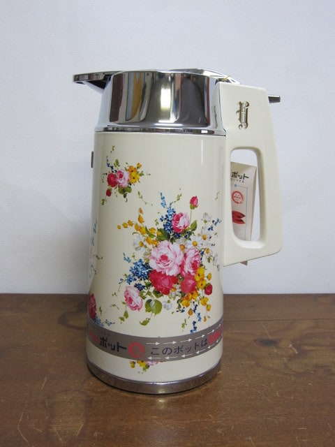 象印魔法瓶 エールポット 回転式 花のシリーズ 花化粧 1.6L | 昭和