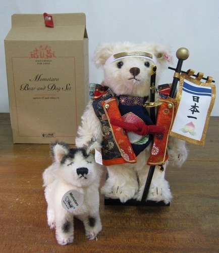 Steiff 奿աmomotaro Bear and Dog Set   Ϻ٥å  1999ǯ ܸ