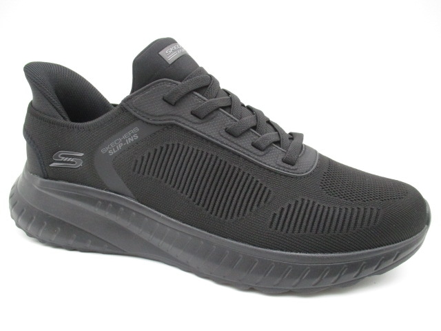 スケッチャーズ Slip-ins BOBS SQUAD CHAOS-SOLID STEP ワイド