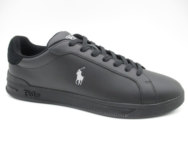 POLO　RALPH LAUREN HERITAGE COURTⅡ-LEATHER BLACK/GREY PP