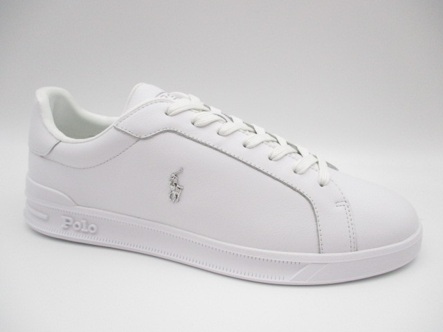 POLO RALPH LAUREN HERITAGE COURTⅡ-LEATHER WHITE/SILVER