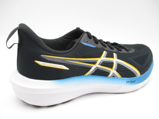 ASICS アシックス　GT-1000 14 004　ブラック/ゴールド/ブルー　エクストラワイド