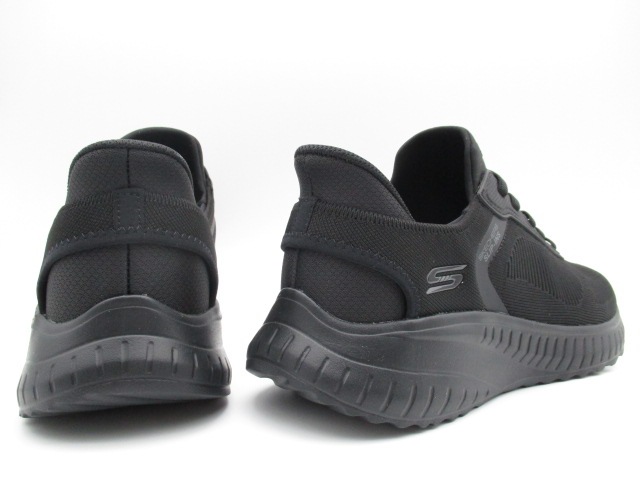 スケッチャーズ Slip-ins BOBS SQUAD CHAOS-SOLID STEP ワイドフィット(4E相当) 118312W-BBK