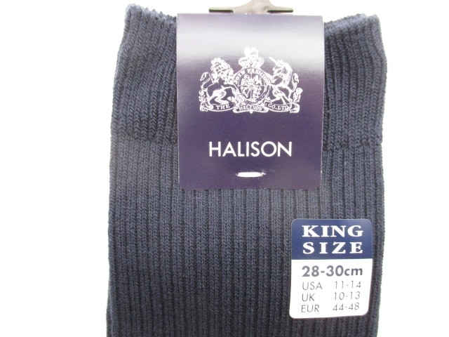 HALISON ハリソン 大きなサイズの靴下 11402 ネイビー