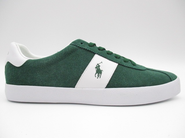 POLO　RALPH LAUREN COURT VLC PP-SNEAKERS-LOW TOP LACE グリーンスエード