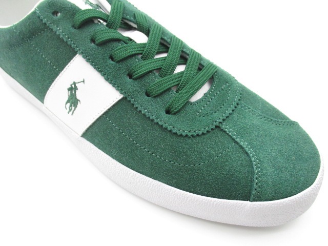 POLO　RALPH LAUREN COURT VLC PP-SNEAKERS-LOW TOP LACE グリーンスエード