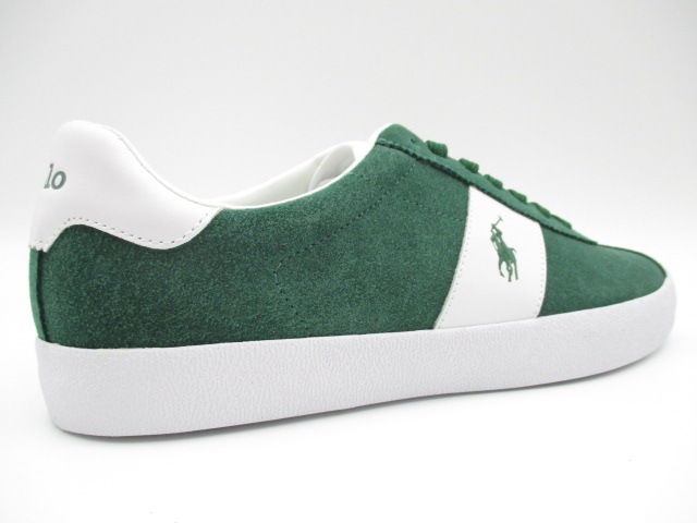 POLO　RALPH LAUREN COURT VLC PP-SNEAKERS-LOW TOP LACE グリーンスエード