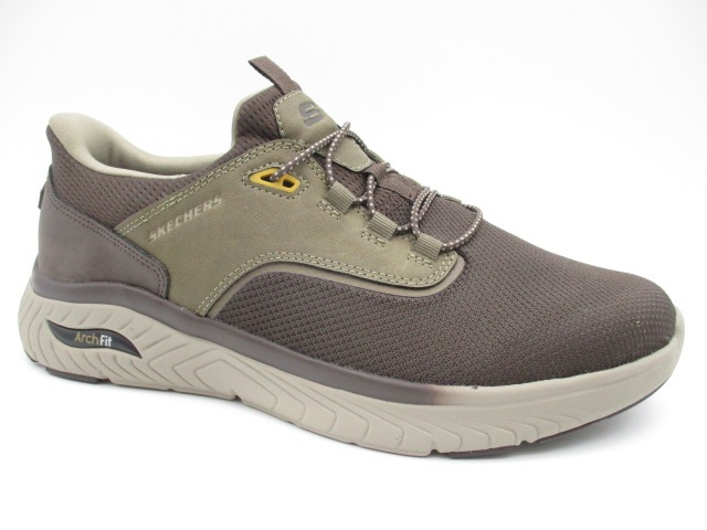 スケッチャーズ SLIP-INS ArchFit CROSSER-CHOZEN 211190-BRN リラックスフィット(4E相当)