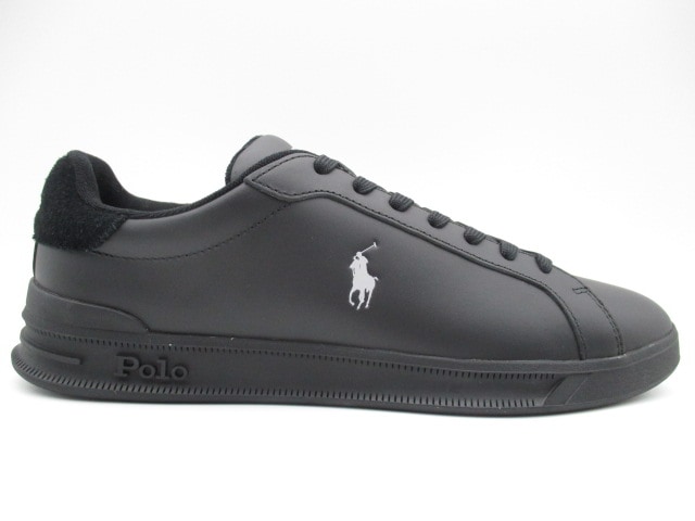 POLO RALPH LAUREN HERITAGE COURTⅡ-LEATHER BLACK/GREY PP