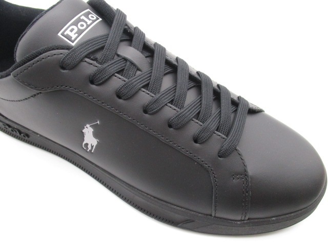 POLO RALPH LAUREN HERITAGE COURTⅡ-LEATHER BLACK/GREY PP