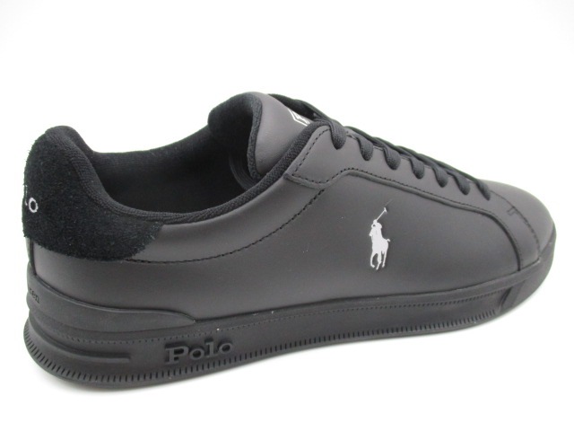 POLO RALPH LAUREN HERITAGE COURTⅡ-LEATHER BLACK/GREY PP