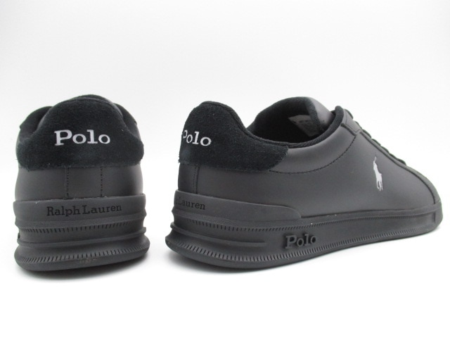 POLO RALPH LAUREN HERITAGE COURTⅡ-LEATHER BLACK/GREY PP