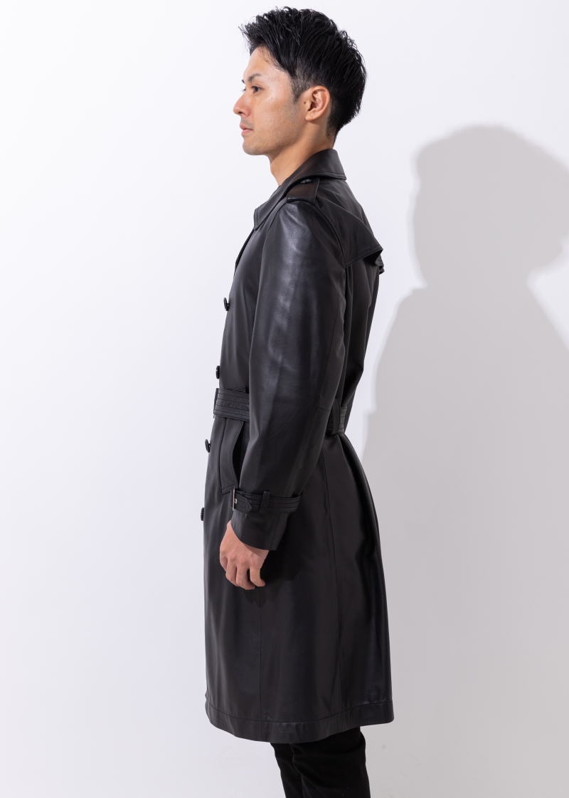 フリーダムレザー トレンチコート ラムレザー 大きいサイズ 革ジャン