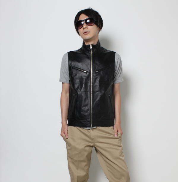 革ジャン ラムスキンZIPレザーベスト | レザーシャツ＆レザー
