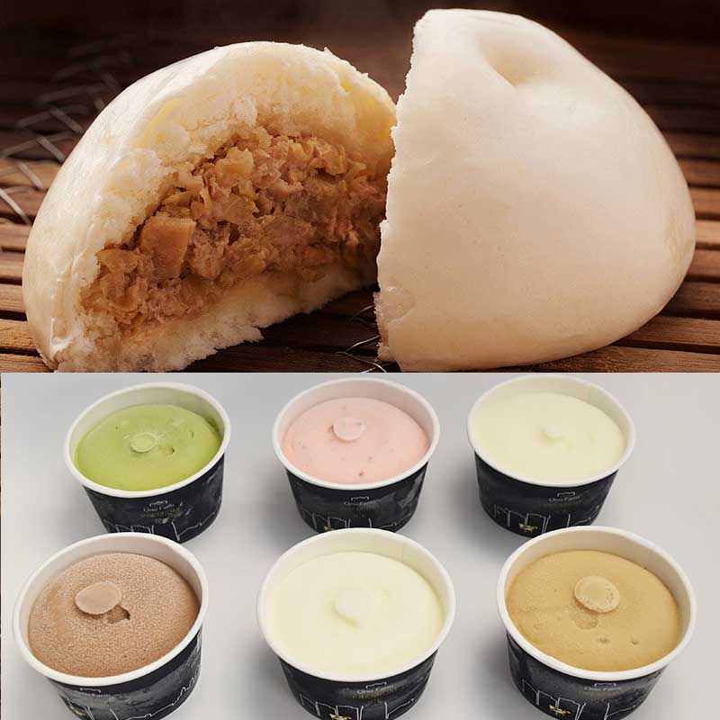 江戸清オンラインショップ限定「江戸清」ブタまん(4個)「横濱アイス工房」カップアイス(6味)セット