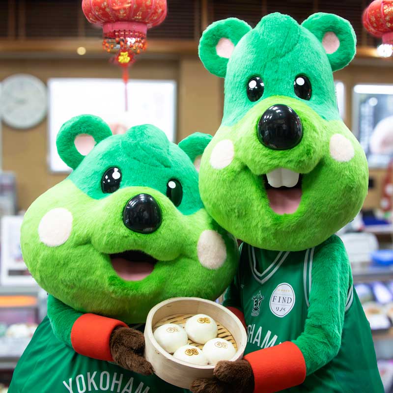 Pick&Rollまん5個セット 送料込み B2リーグ横浜エクセレンスコラボ商品 マスコットの顔をデザインした特製の肉まん オンラインショップ限定