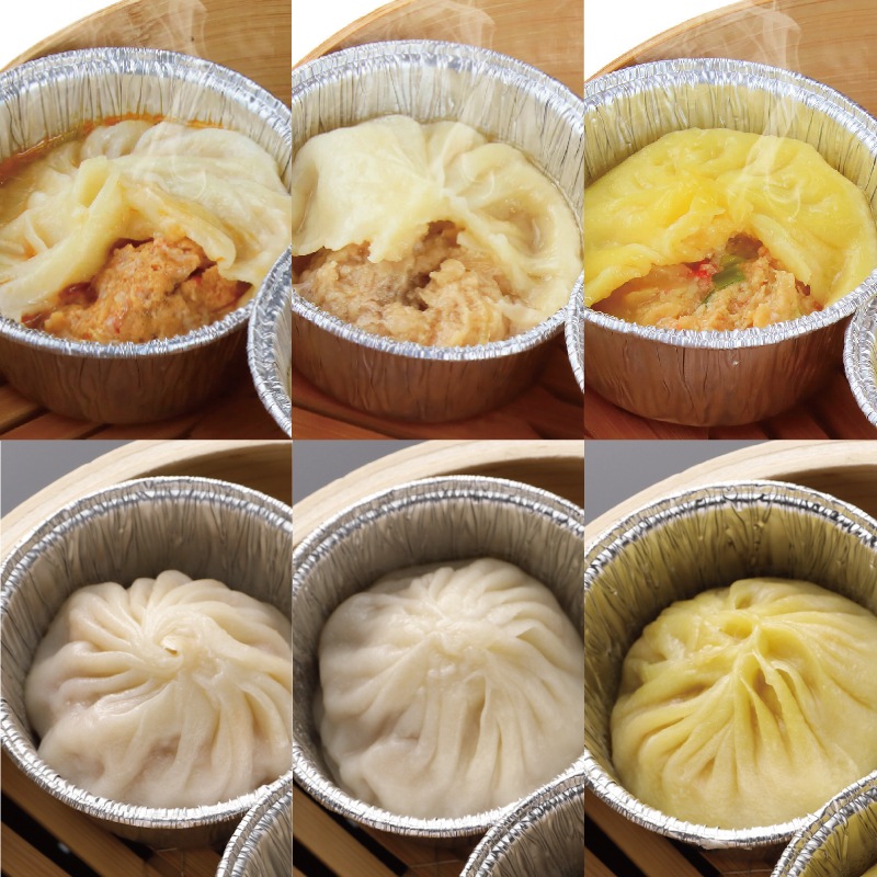 カップ入り小龍包食べ比べセット ＜化粧箱なし＞ 送料込 フカヒレ・酸辣湯(サンラータン)・かに味噌 各味2個入り