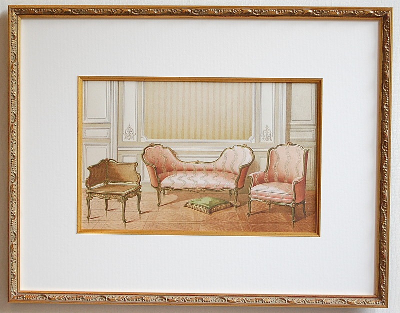 フゥシエ「第14番 ルイ15世様式のソファとひじ掛け椅子」