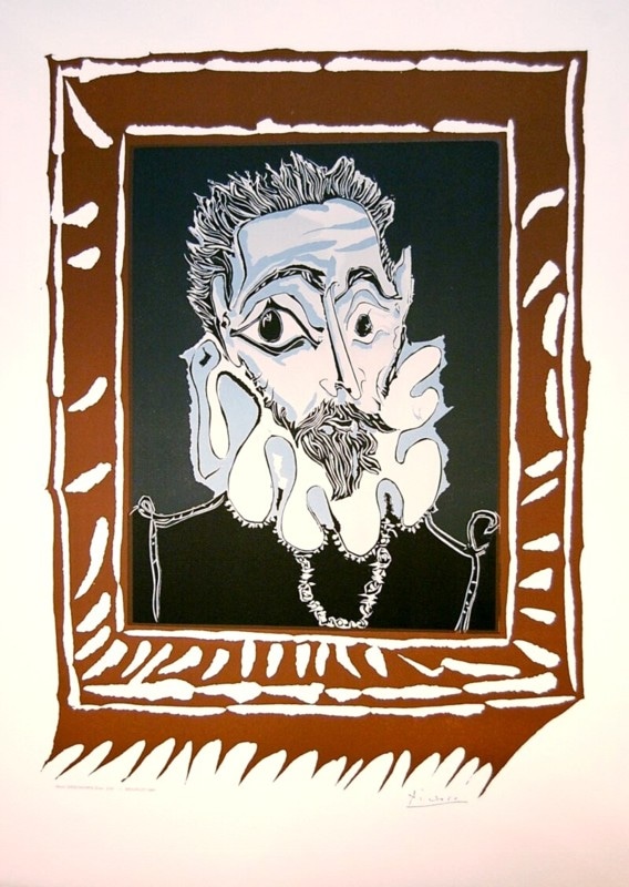 パブロ・ピカソ、Man with a Pipe、希少な画集より パブロ・ピカソ、Man with a Pipe、希少な画集より