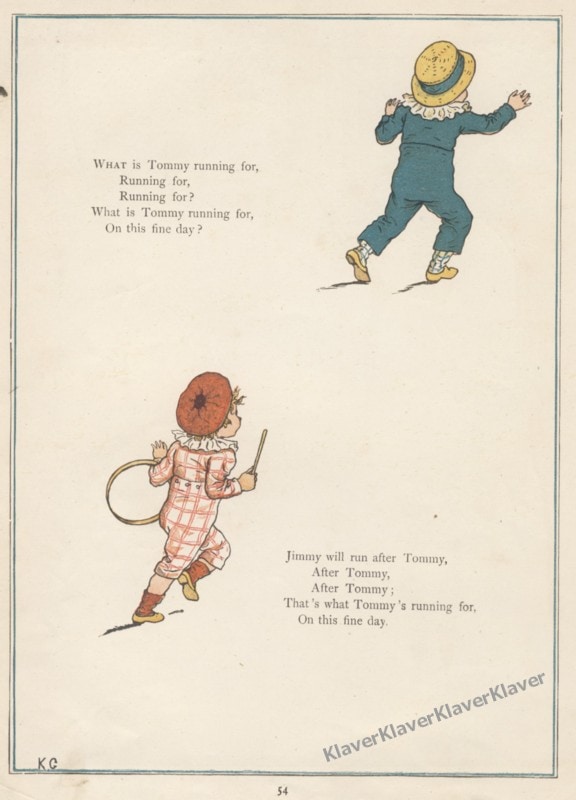 アンティーク　ケイトグリーナウェイ オリジナル　木版画 額装　1884年 アンティーク ケイトグリーナウェイ オリジナル 木版画 額装 1884年