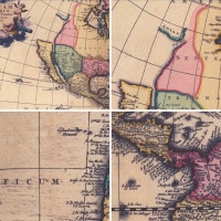 アメリカ地図（1700年頃） 複製画