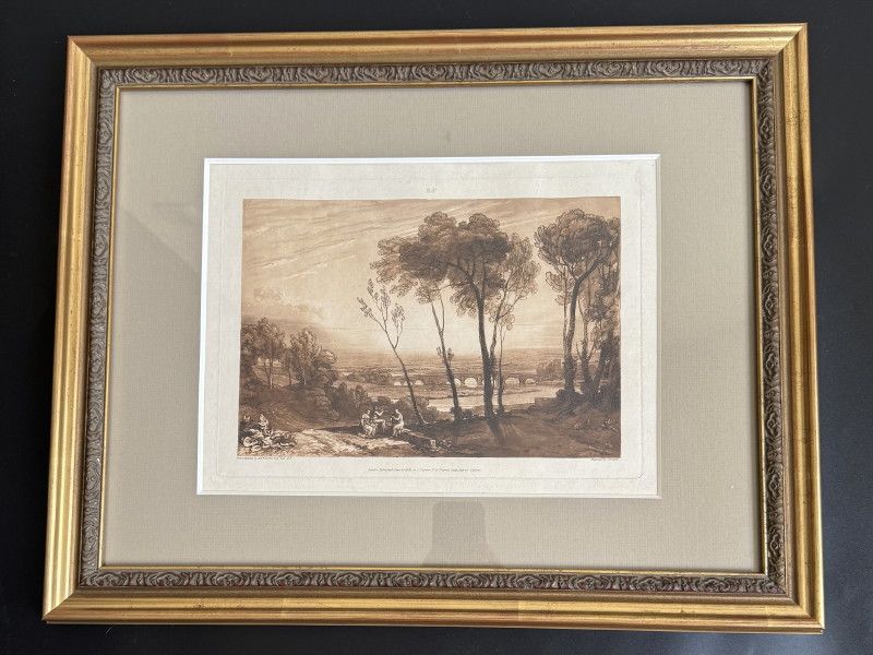 J.M.W.ターナー《Liber Studiorum》より「中景にかかる橋」1808年 原本