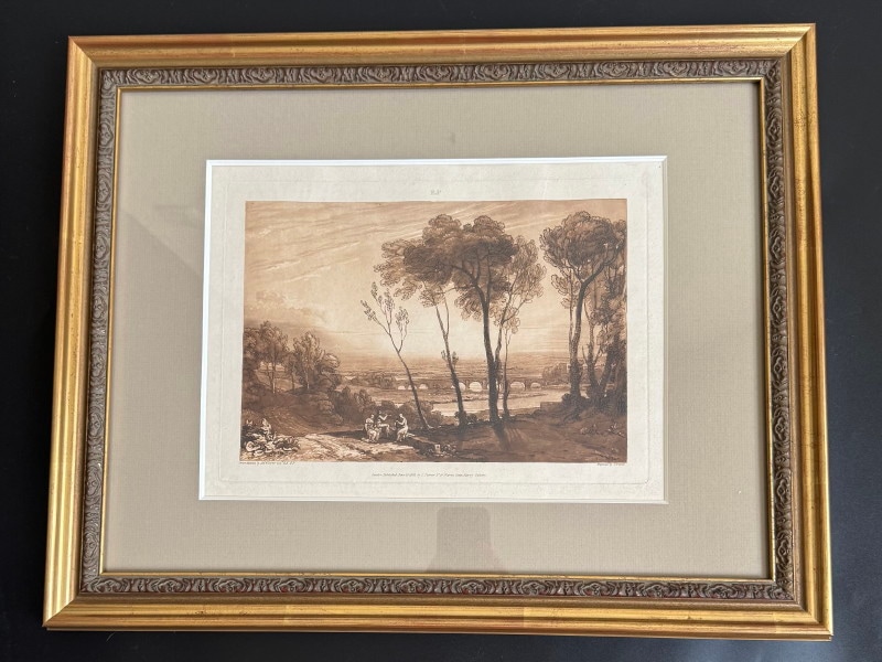 J.M.W.ターナー《Liber Studiorum》より「中景にかかる橋」1808年 原本