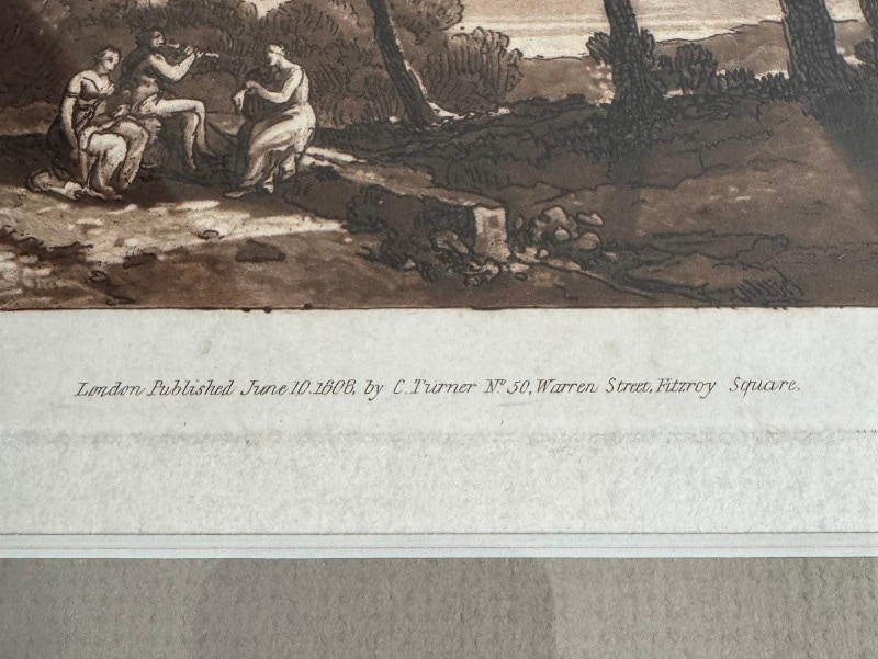 J.M.W.ターナー《Liber Studiorum》より「中景にかかる橋」1808年 原本