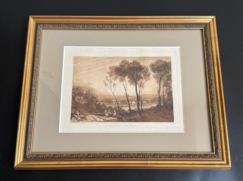 J.M.W.ターナー《Liber Studiorum》より「中景にかかる橋」1808年 原本