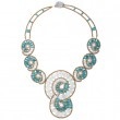 [ziio] SHELL NECKLACE LG ( TURQUOISE )