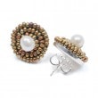 [ziio] BOTTONE EARRING ( PEARL )