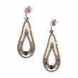 [ziio] DEE PIERCED EARRINGS ( BLACK )