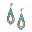 [ziio] DEE PIERCED EARRINGS ( TURQUOIS )
