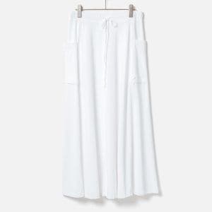 [RaPPELER] maxi length skirt_White(01)